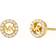 Michael Kors Logo Stud Earrings - Gold/Transparent