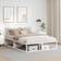 vidaXL Uden Madras 140x200 cm Metal Hvid Sengeramme
