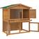 vidaXL Outdoor Rabbit Hutch Small Animal House Pet Cage 3 Doors Wood