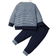 Shein Souflis Baby Boys Striped Sweatshirt and Sweatpants Combination