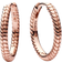 Pandora Moments Small Charm Hoop Earrings - Rose Gold