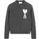 Ami Paris Off-White Ami De Coeur Wool Sweater - Dark Grey