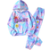 Shein Streecool Kids Teen Girls Joggers & Hoodie with Tie Dye, Letter & Cartoon Graphic