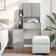 vidaXL 848237 Concrete Grey Toiletbord 35x80cm