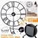 Klass Home Collection Silent Non Ticking Roman Numerals Black Wall Clock 60cm