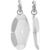 Burberry Paillette Hoop Earrings - Silver