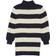 s.Oliver Striped Knit Dress with Stand Up Collar - Navy