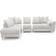 Abakus Direct Jumbo Left-Aligned White Sofa 274.3cm