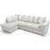 Abakus Direct Jumbo Left-Aligned White Sofa 274.3cm