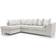 Abakus Direct Jumbo Left-Aligned White Sofa 274.3cm