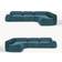 Westwing Collection Wolke Petrol Soffa 349cm 4-sits