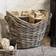 Ivyline Oval Wicker Lined Log Basket