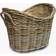 Ivyline Oval Wicker Lined Log Basket