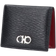 Ferragamo Gancini Coin Case - Black/Red