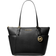 Michael Kors Jet Set Large Crossgrain Leather Top-Zip Tote Bag - Black