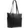 Michael Kors Jet Set Large Crossgrain Leather Top-Zip Tote Bag - Black