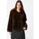 Neo Noir Melodie Leo Faux Fur Jacket Dam Fake - Dark Brown