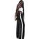 Yours Contrast Side Stripe Wide Leg Trousers - Black