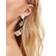 ASOS Drop Earrings with Swirl Hammered Detail - Silver Tone Gold