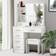 Temu Vanity Desk With Sliding Mirror And Lights White Dressing Table 36x83cm 2pcs