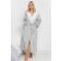 Yours Contrast Hooded Maxi Dressing Gown - Grey