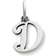 James Avery Script Initial Charm A to Z - Silver