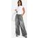 boohoo Womens The Petite Mid Rise Wide Leg Jean - Grey