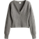 H&M Pearl Decoration Knitted Sweater - Grey Mottled