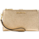 Michael Kors Pochette da Polso per Smartphone Adele in Pelle Martellata Metallizzata - Oro