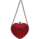 Shein Clutch Bag For Banquet And Formal Occasion, Red Heart Shaped Rhinestone Decor Evening Bag Fashion Handbag With Metal Strap For Women To Be Used
