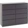 SECONIQUE Malvern Grey Chest of Drawer 121.5x100cm