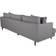 Sky Furniture Sofia Grey Sofa 260cm 3 personers