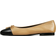 Tory Burch Cap-Toe Ballet - Ginger Shortbread/Perfect Black