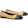 Tory Burch Cap-Toe Ballet - Ginger Shortbread/Perfect Black