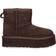 UGG Kid's Classic Ultra Mini Platform Suede and Shearling - Dark Brown