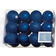 Premier Decorations Shatterproof Baubles Midnight Blue Julgranspynt 24st