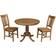 International Concepts 36 H Pecan Dining Table 36x36" 3pcs