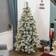 The Christmas Workshop Pre-Lit Deluxe Snowy Realistic Artificial Green Christmas Tree 180cm