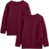 Tu Kid's Crew Neck Sweatshirt 2-pack - Dark Red