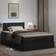 vidaXL Faux Leather Black Kontinentalseng 120x190cm