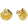 Swarovski Idyllia Shell Stud Earrings - Gold/Black/Transparent