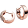 Pandora Timeless Pavé Double Row Hoop Earrings - Rose Gold/Transparent