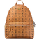 MCM Stark Side Studs Backpack in Visetos Medium - Cognac