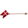 Maileg Dannebrog Red/Cream Julgranspynt 3.5cm