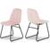 SECONIQUE Lukas Pink Kitchen Chair 81cm 2pcs