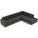 Micadoni Home Justin Dark Grey Sofa 236cm 5 Seater