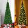 Shatchi Pre-Lit Artificial Slim Green Christmas Tree 180cm