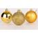 Shatchi Baubles Shatterproof Gold Christmas Tree Ornament 3pcs