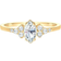 Elli Solitaire Engagement Ring - Gold/Transparent