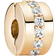 Pandora Clear Sparkling Row Clip Charm - Gold/Transparent